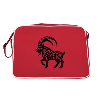 Style de tatouage Capricorne - Sac Retro - rouge/blanc - Dos
