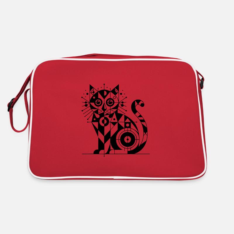 Conception géométrique de lignes de chat Sac Retro