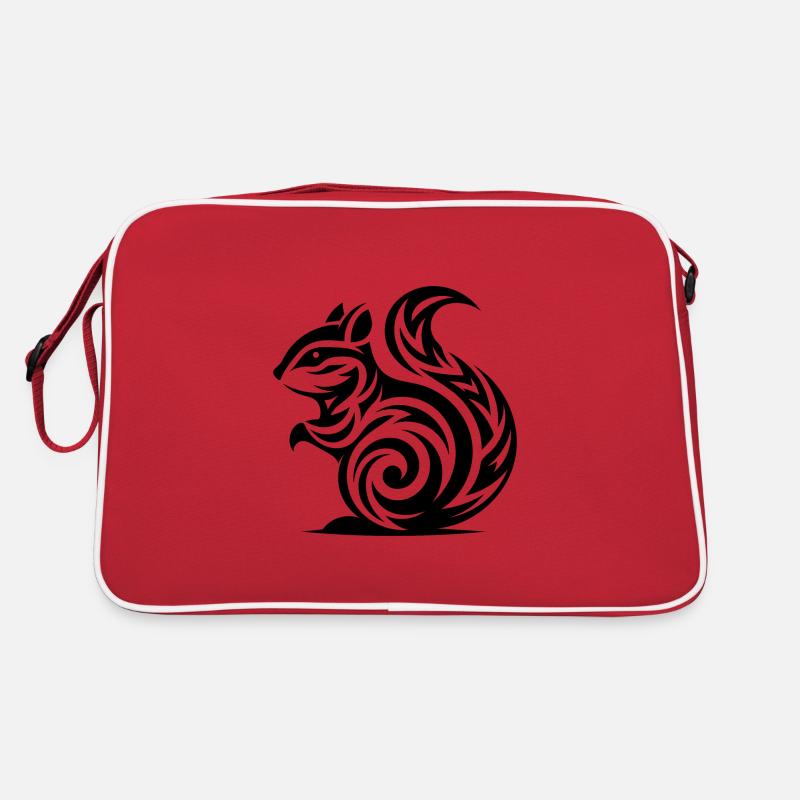 Petit bébé écureuil dans le Style de tatouage Sac Retro