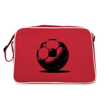 Soccer ball with shadow - Retro Bag - red/white - Back