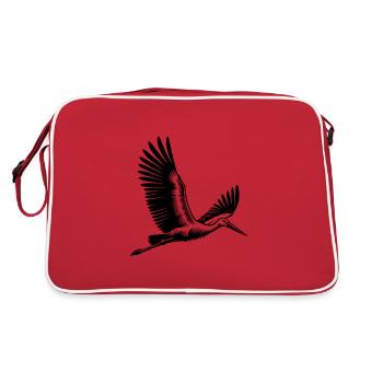 Cigogne volante - Sac Retro - rouge/blanc - Dos