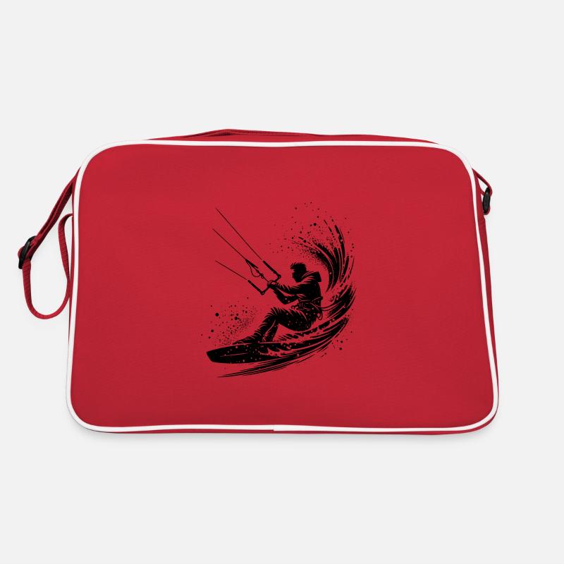Sport Kite Surfer Sans Kite Splash Eau de mer Sac Retro