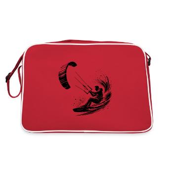 Kite Surfer Splash Water Splash with Kite - Retro Bag - red/white - Back