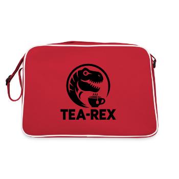 Humour de bureau d’animal Logo Tea-Rex drôle - Sac Retro - rouge/blanc - Dos