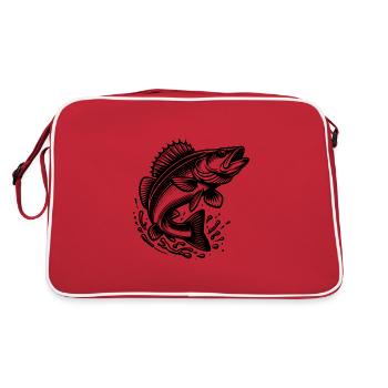 Poisson sandre sauteur - Sac Retro - rouge/blanc - Dos