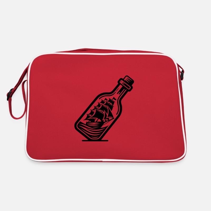 Ship in bottle Bottle ship Sailing ship Retro Bag