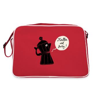 Coffee is ready - Retro Bag - red/white - Back