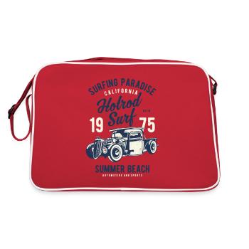 Auto Oldtimer - Retro Tasche - Rot/Weiß - Hinten