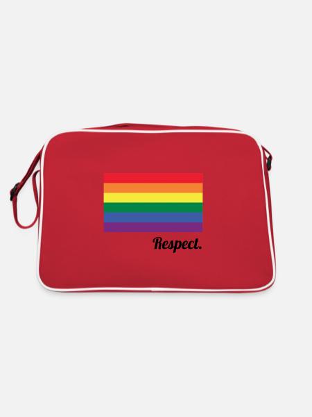Respect LGBT gay lesbienne - Sac Retro - rouge/blanc - Dos
