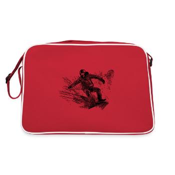 Snowboarding Ride Style Deep Snow Snowboard Move - Retro Bag - red/white - Back