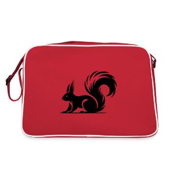Swift Squirrel Encre Style Dessin - Sac Retro - rouge/blanc - Dos