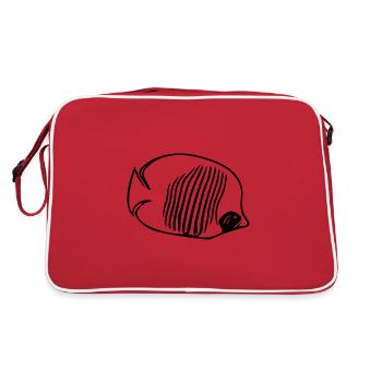 Vintage ButterflyFish - ButterflyFish Fan - Sac Retro - rouge/blanc - Dos