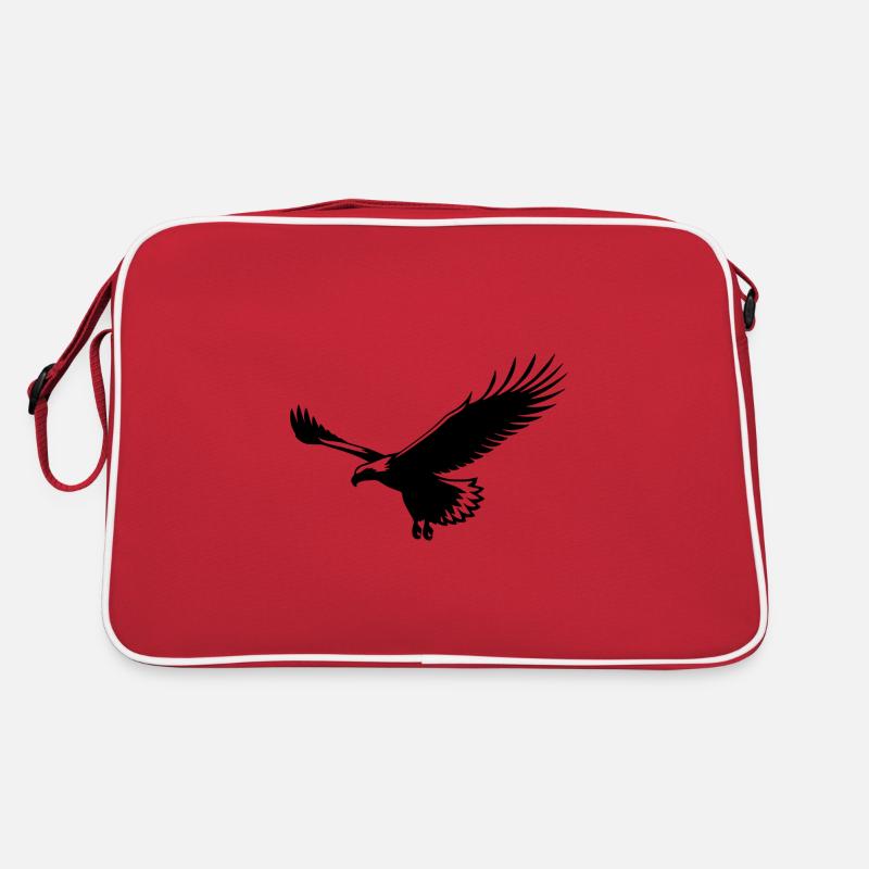 Eagle soars in the air in thermal gliding Retro Bag