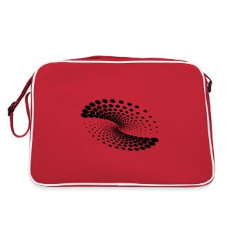 Twisted Whirlpool Spiral Planet Formation - Retro Bag - red/white - Back