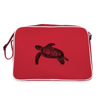 Petite tortue flottante - Sac Retro - rouge/blanc - Dos