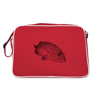 Mérou tacheté vintage élégant - Sac Retro - rouge/blanc - Dos