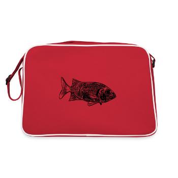 Poisson soldat vintage - Hussar Fish Fan - Sac Retro - rouge/blanc - Dos