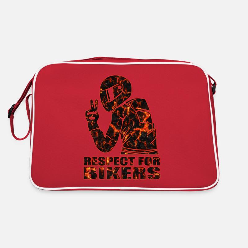 Biker - Retro Tasche - Rot/Weiß