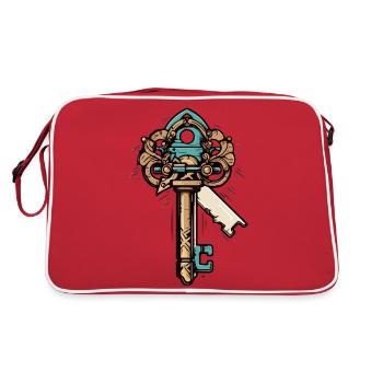 La clef jaune et verte - Sac Retro - rouge/blanc - Dos