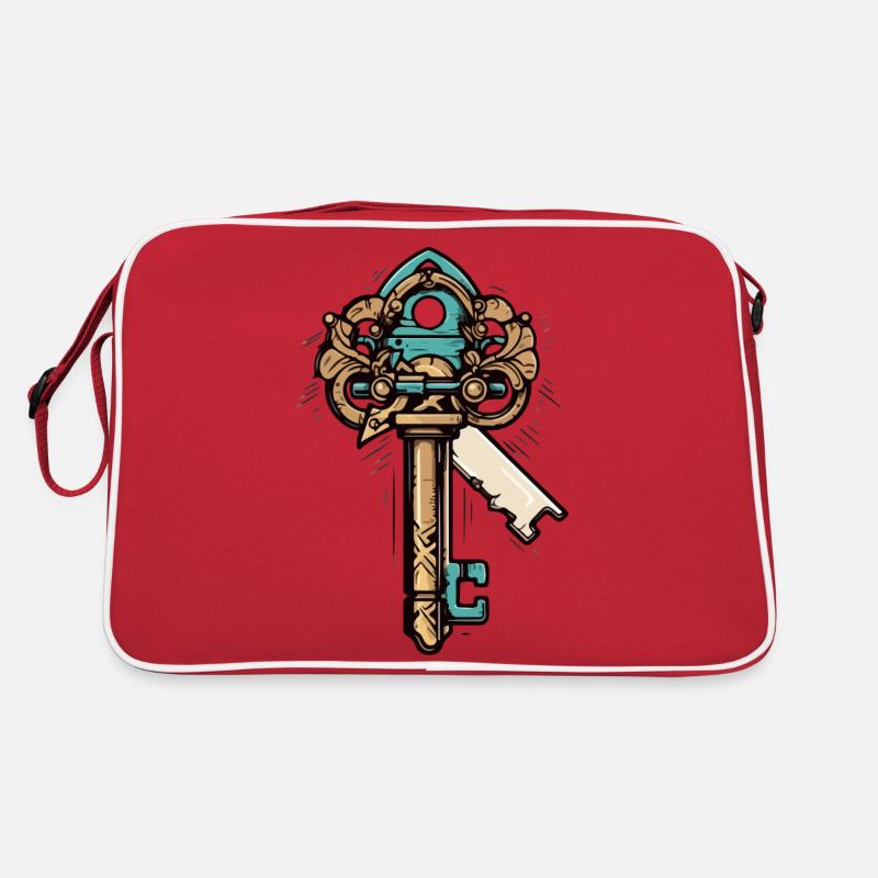 La clef jaune et verte Sac Retro