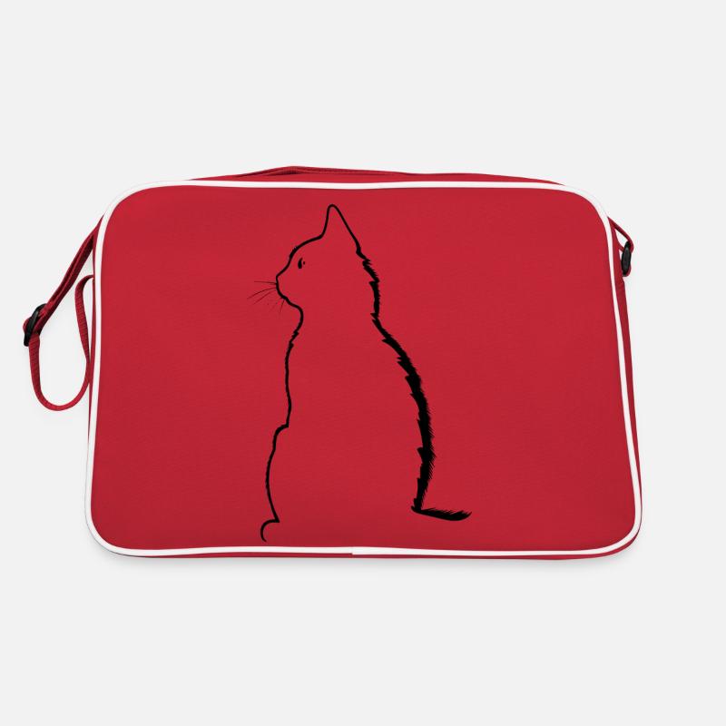 Chat, Motif De Chat Sac Retro