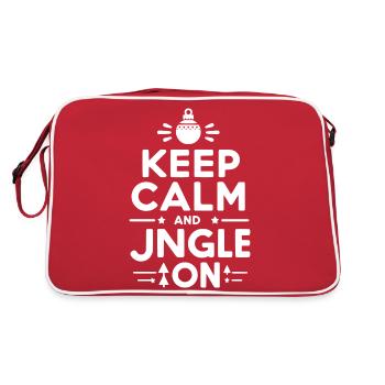 Keep Calm and Jingle On - Retro Bag - red/white - Back
