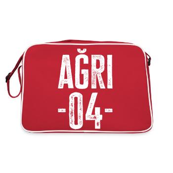 Ağrı 04 – pour les Kurdes et les Turcs - Sac Retro - rouge/blanc - Dos