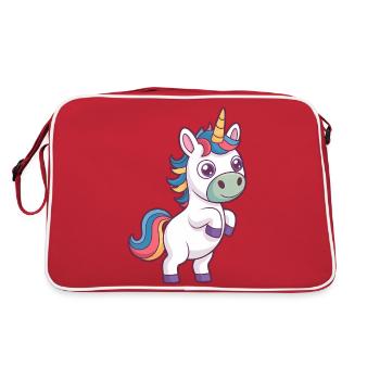 Licorne à distance sociale - Sac Retro - rouge/blanc - Dos