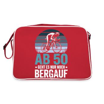 À partir de 50 ans, c’est le vélo de route en montée pour les 50 ans - Sac Retro - rouge/blanc - Dos
