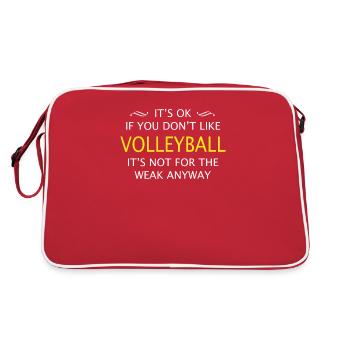 Volleyball Is not for the weak anyway - Retro Bag - red/white - Back