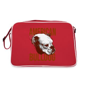 American Bulldog, design de bouledogue cool - Sac Retro - rouge/blanc - Dos