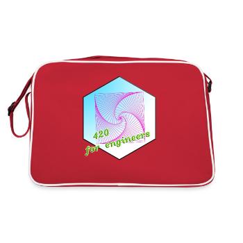 Auch Ingenieure chillaxen - Retro Tasche - Rot/Weiß - Hinten