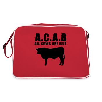 A.C.A.B - Retro Tasche - Rot/Weiß - Hinten