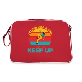 Mountain Climbing Climb Like A Girl Canyoning - Retro Bag - red/white - Back