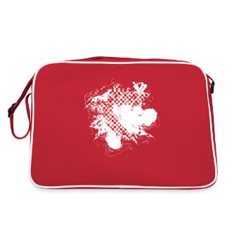 Croatie hrvatska croatie hrv voyage europe zagreb - Sac Retro - rouge/blanc - Dos