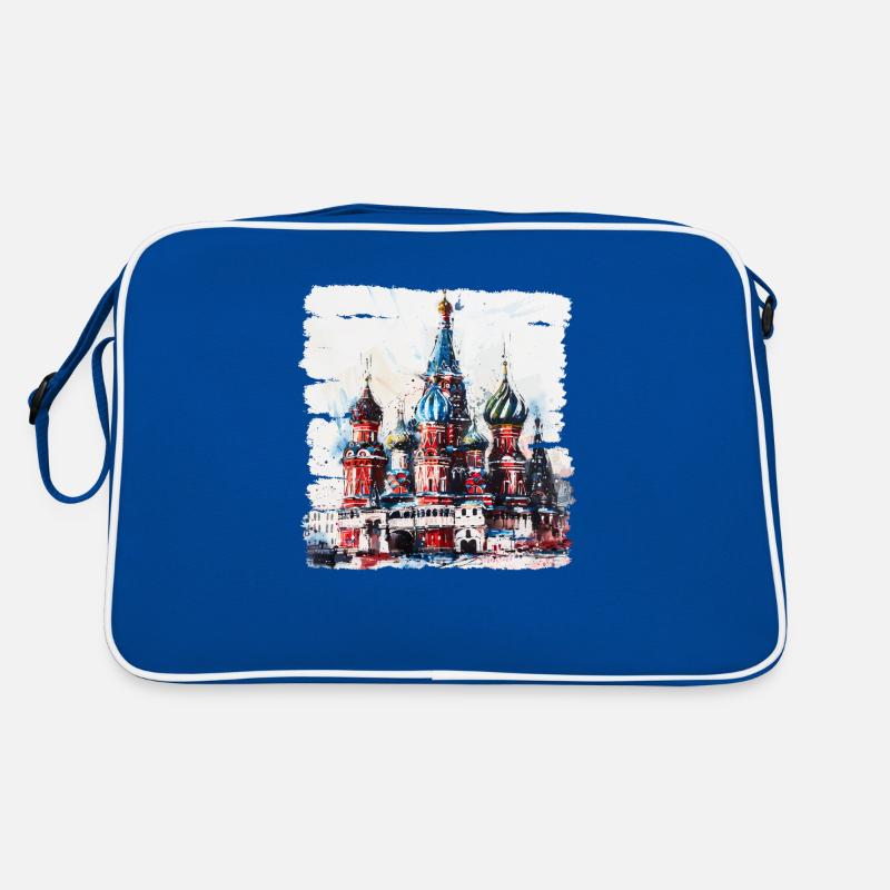St. Basil's Cathedral, a famous landmark Retro Bag