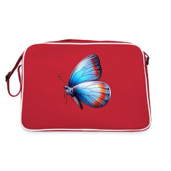 papillon bleu - Sac Retro - rouge/blanc - Dos