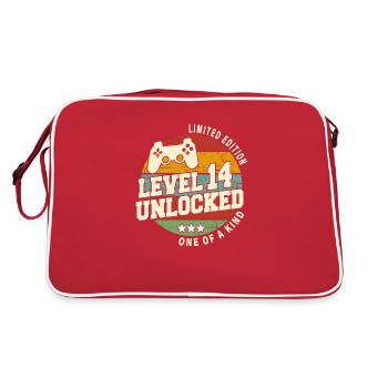 Vintage Né(e) un mois de 2010 anniversaire - Sac Retro - rouge/blanc - Dos