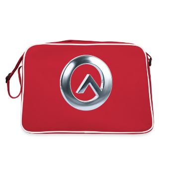 Chrommetallic A Look, Simple Elegance - Retro Tasche - Rot/Weiß - Hinten
