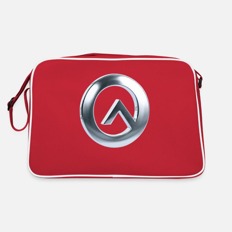 Chrome métallisé Un look, une élégance simple - Sac Retro - rouge/blanc