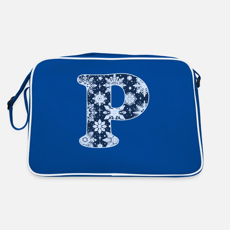 Letter P Snowflakes Retro Bag