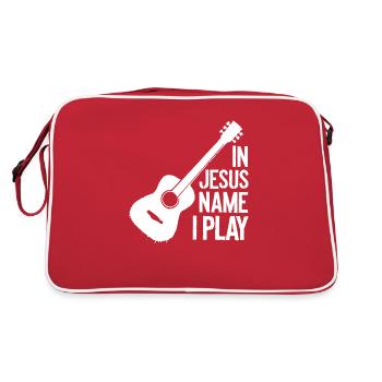 Divine service with guitar - Retro Bag - red/white - Back