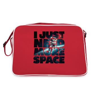 I JUST NEED MORE SPACE - Retro Bag - red/white - Back