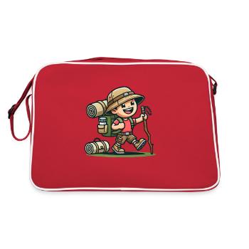 marcheur - Sac Retro - rouge/blanc - Dos