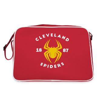 Vintage Cleveland Spiders Baseball - Retro Tasche - Rot/Weiß - Hinten