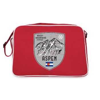 Aspen Maroon Bells USA Coat of Arms - Retro Bag - red/white - Back