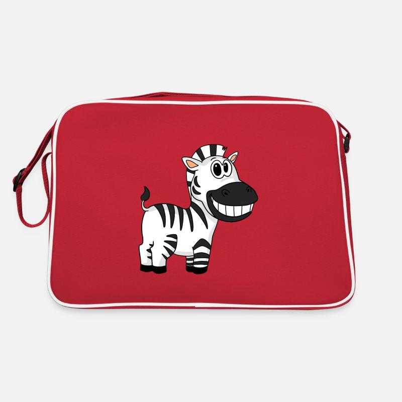 zèbre - Sac Retro - rouge/blanc