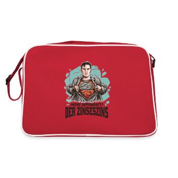 Super-héros - Superpouvoir Intérêt composé - Mindset - Argent - Sac Retro - rouge/blanc - Dos