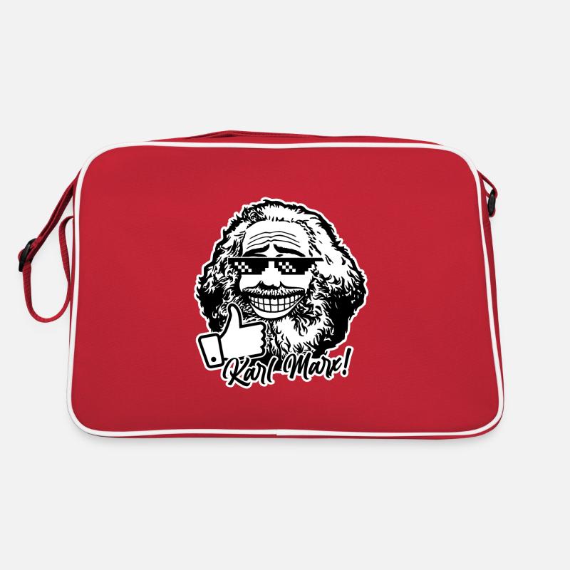 Karl Marx (zweifarbig) Retro Tasche