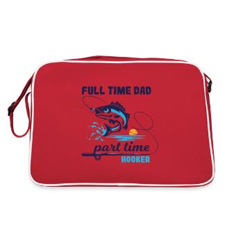 Full time dad part time - Retro Bag - red/white - Back